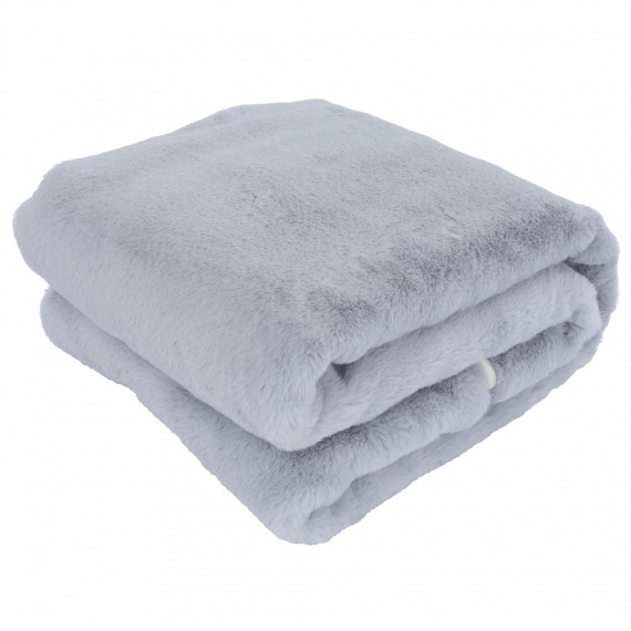 Kožešinová deka, světle šedá, 150x180, Rabita NEW TYP 9