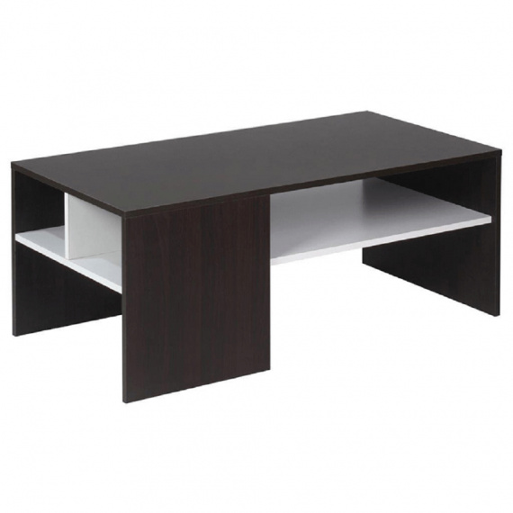 Konferenční stolek, ořech / bílá, VIENNA NEW