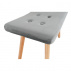 Křeslo s taburetem, šedá / buk, LAGER NEW
