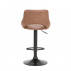 Barová židle, hnědá látka s efektem broušené kůže, LORASA