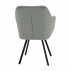 Křeslo, látka samet světle šedá / černá, Zerona