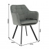Křeslo, látka samet světle šedá / černá, Zerona