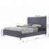 Manželská postel, šedá, 180x200, BALDER New