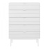 Komoda Sean 5S široká bílá/masiv bílá