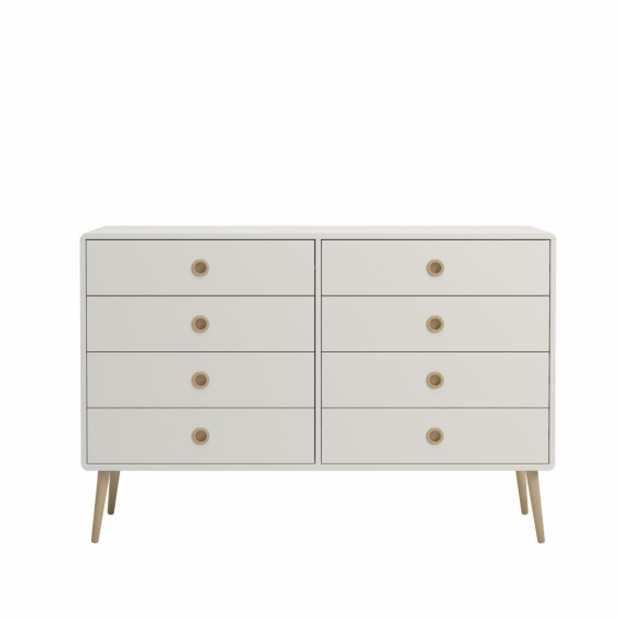 Komoda Soter 4+4S bílá