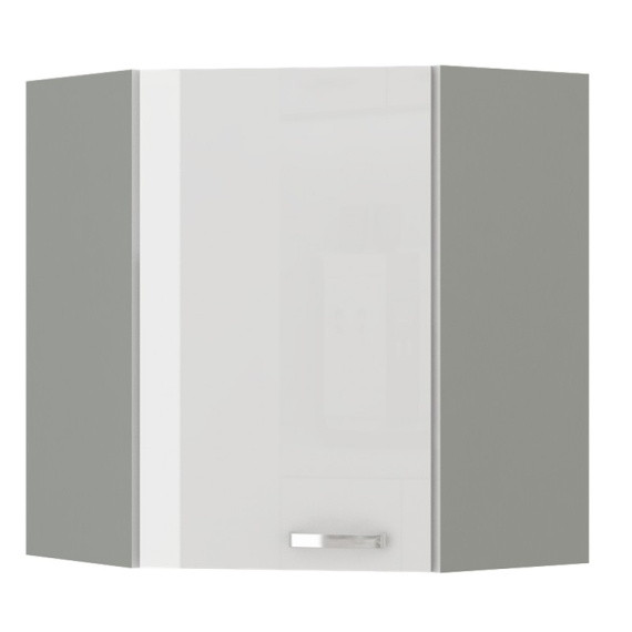 Kuchyňská skříňka Bolzano 58x58-GN-72-1F-bílý lesk/šedá