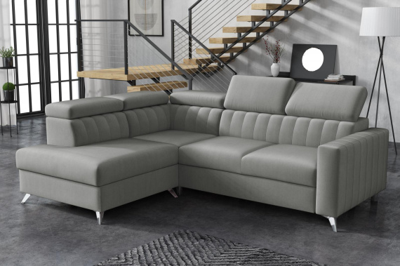 Sedací souprava Mildred Premium III levá světle šedá