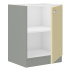 Kuchyňská skříňka Karpo 60 D 1F BB krémový lesk/šedá