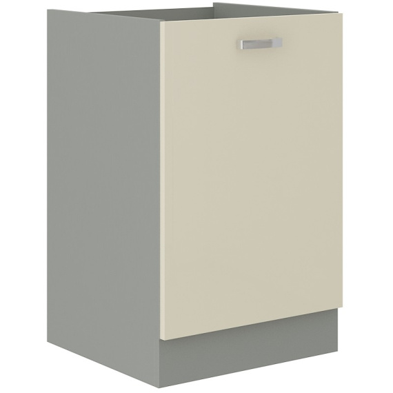 Kuchyňská skříňka Karpo 40 D 1F BB krémový lesk/šedá