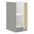 Kuchyňská skříňka Karpo 40 D 1F BB krémový lesk/šedá