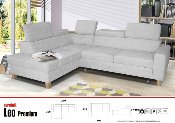 Rohová sedací souprava LEO Premium