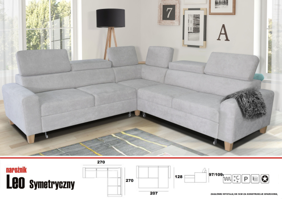 Rohová sedací souprava LEO Symetry