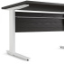 Výškově nastavitelný psací stůl Office 80400/382 černá/bílá