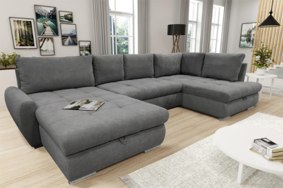 Sedací souprava Calista XL levá tmavě šedá