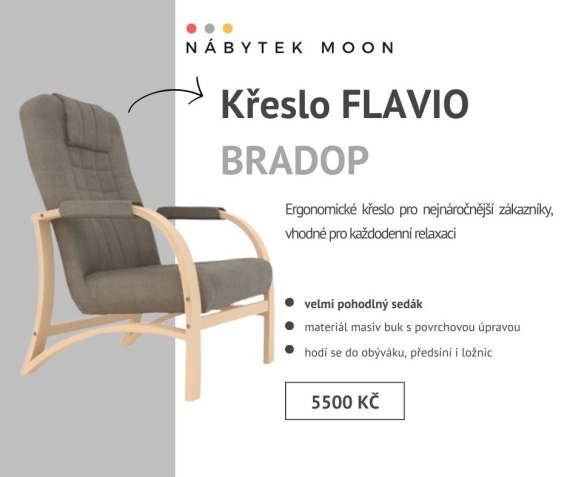 Flavio pevné křeslo Bradop