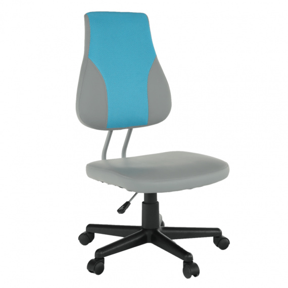 Otočná rostoucí židle, šedá / modrá, RANDAL