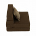 Rozkládací křeslo, hnědá, ZAFIR