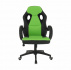 Kancelářské křeslo, ekokůže černá / zelená, LESTER NEW