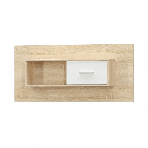 Visící skříňka 1D, bílá/dub sonoma, TEYO