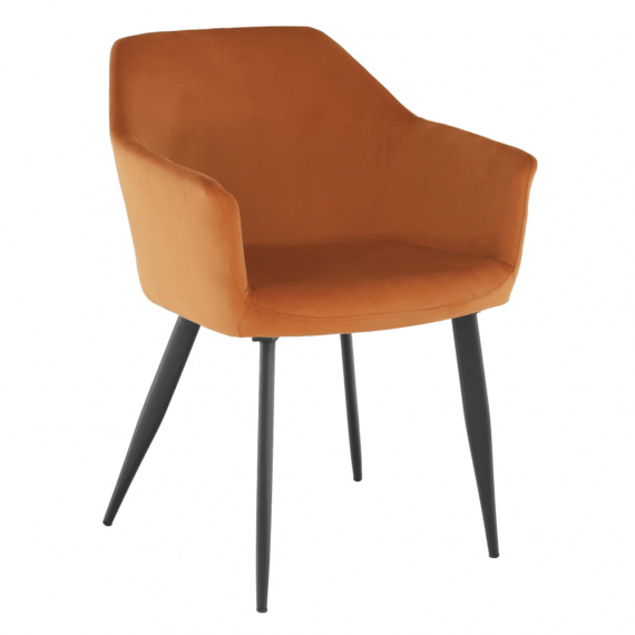 Křeslo, látka cihlová / černé nohy, ODOVEL