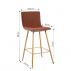 Barová židle, světlehnědá/hnědá/buk, TORANA