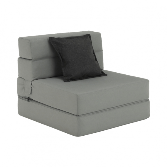 Rozkládací křeslo, šedá, ZAFIR