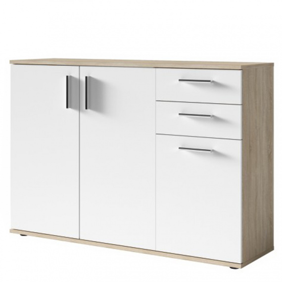 Komoda, dub sonoma/bílá, METRIS TYP 2