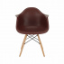 Křeslo, tmavohnědá/buk, DAMEN NEW