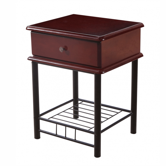 Noční stolek, tmavý dub / černá, Celesta 2 NEW