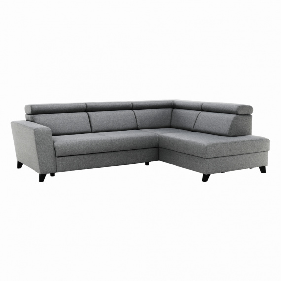 Sedací souprava, šedá látka, pravá, SADAH