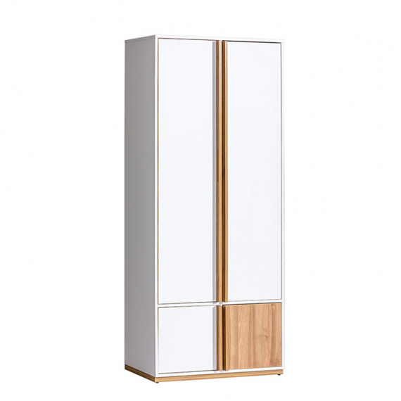 2-dveřová skříň, ořech select / bílá, KNOX E1