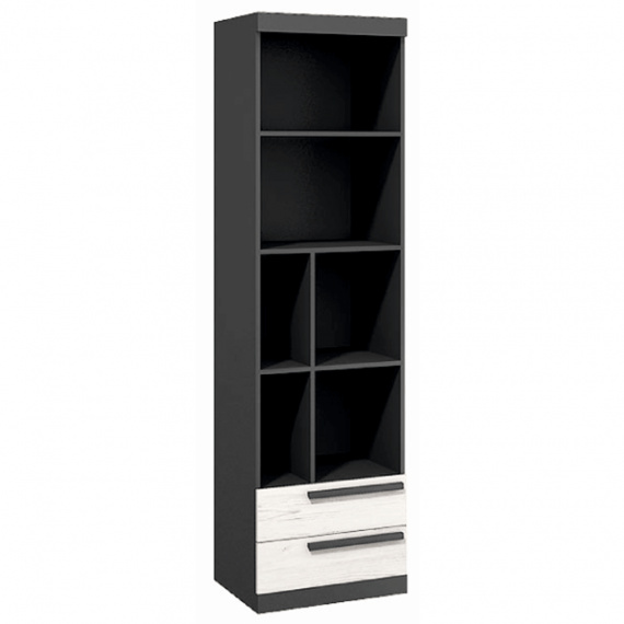 Regál, sosna andersen/šedá grafit, BEVERLY