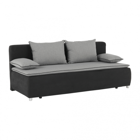 Pohovka rozkládací, černá / šedá, NOAH