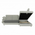Rozkládací sedací souprava, látka světle šedá, pravá, Buton R