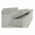 Rozkládací sedací souprava, látka světle šedá, pravá, Buton R