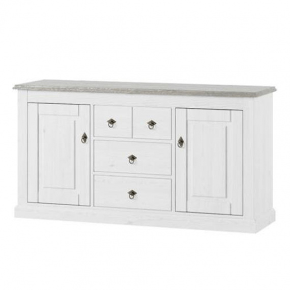 Kombinovaná komoda, bílá, Lion LM40
