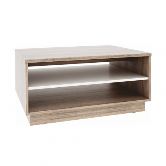 Konferenční stolek, dub sonoma / bílá, VAVRO NEW