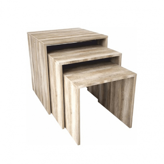 Sada tří příručních stolků, dub Canyon, SIPANI NEW