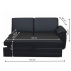3-sed s opěrkou a s rozkladem, ekokůže černá, pravá, BITER 3 1B ZF
