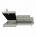 Rozkládací sedací souprava, látka světle šedá, levá, Buton R