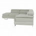 Rozkládací sedací souprava, látka světle šedá, levá, Buton R