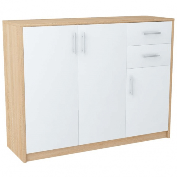 Komoda, dub sonoma / bílá, AGNESA TYP 5