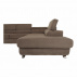 Rohová rozkládací sedačka, hnědá, pravá, LEGAS