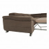 Rohová rozkládací sedačka, hnědá, pravá, LEGAS