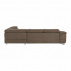 Rohová rozkládací sedačka, hnědá, pravá, LEGAS