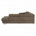 Rohová rozkládací sedačka, hnědá, pravá, LEGAS