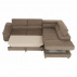 Rohová rozkládací sedačka, hnědá, pravá, LEGAS