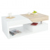 Konferenční stolek, bílý lesk / dub sonoma, MELIDA