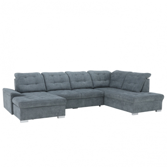 Rozkládací sedací souprava, šedá, levá, NICOLETA