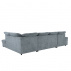 Rozkládací sedací souprava, šedá, levá, NICOLETA